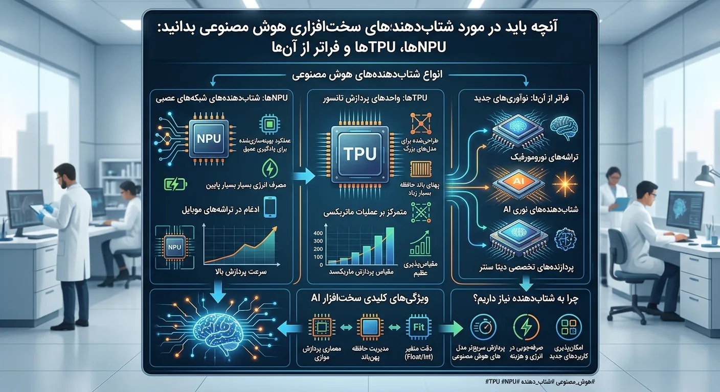 آنچه باید در مورد شتاب‌دهنده‌های سخت‌افزاری هوش مصنوعی بدانید: NPUها، TPUها و فراتر از آنها